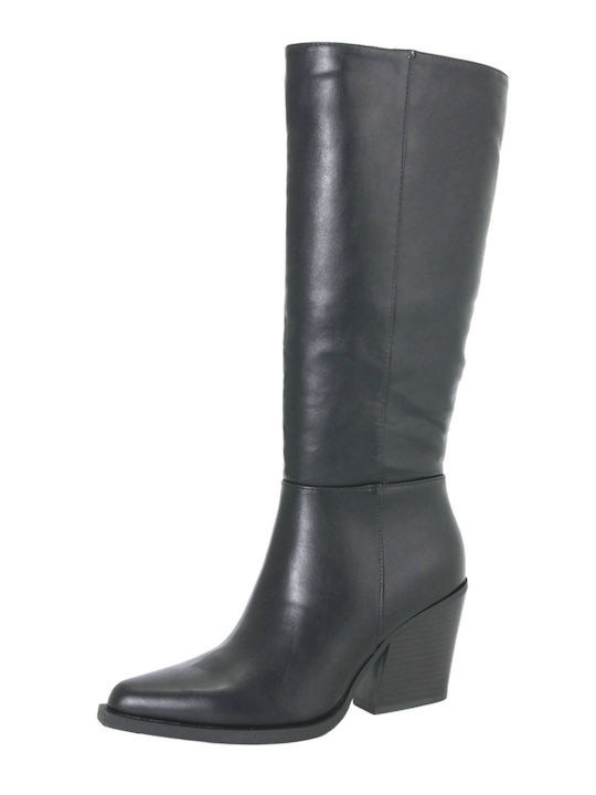 Leder Damenstiefel Schwarz
