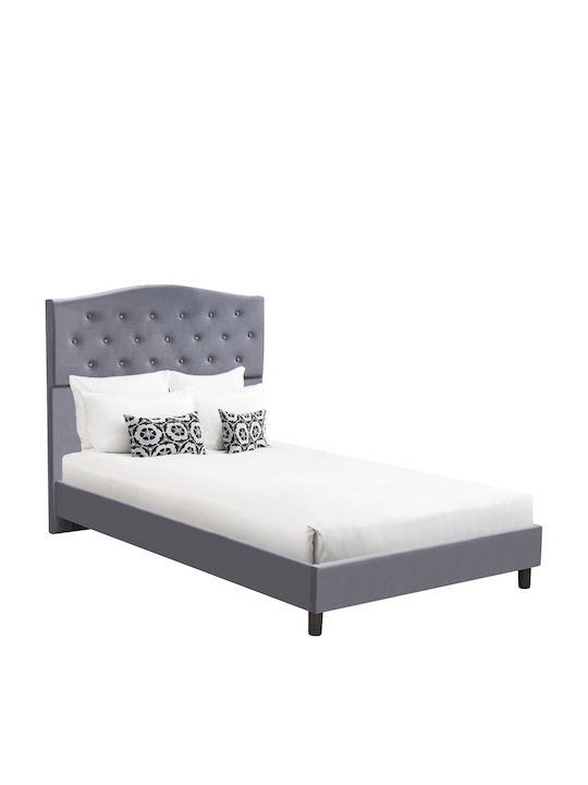 Juniper Doppelbett Gepolstert mit Stoff Graue m...