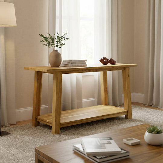 Decoza Solid Wood Console Table Natural Shade L140xW40xH80cm