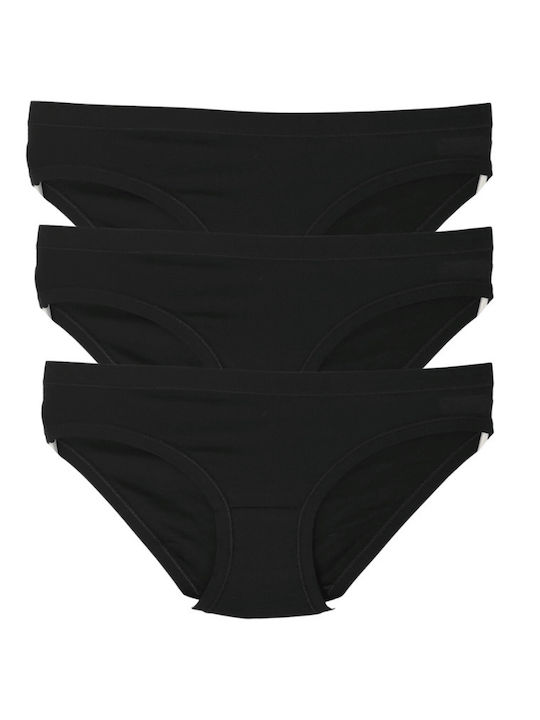 Cotonella Slip 3Pack Black