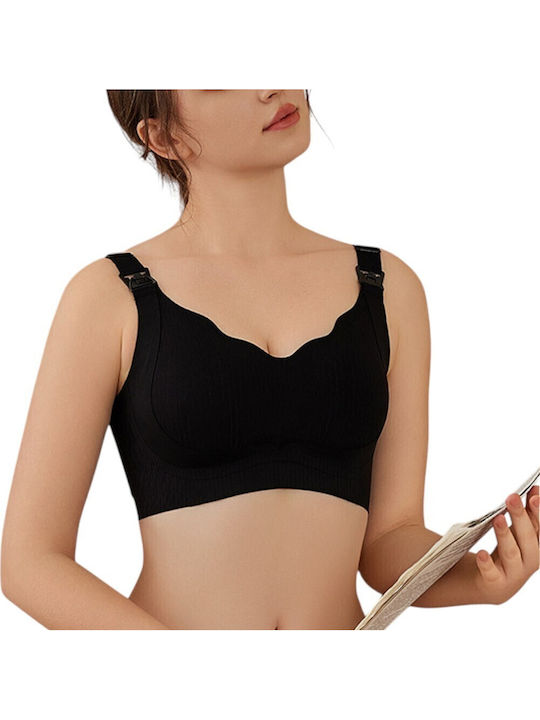 Queen Mother Sutien de maternitate și alăptare cu Clips Black