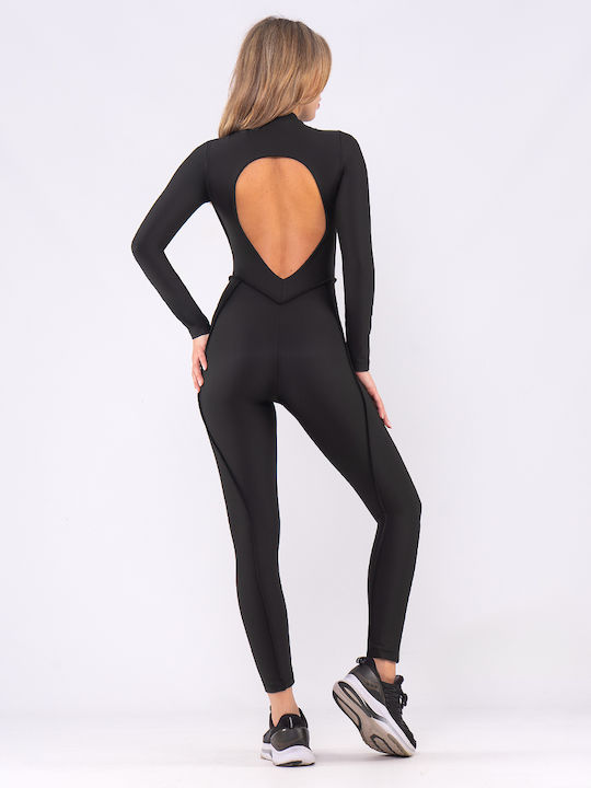 Women's Long-sleeved One-piece Suit Black