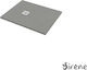 Sirene Slate Ντουζιέρα Τεχνητής Πέτρας 100x80cm Γκρι