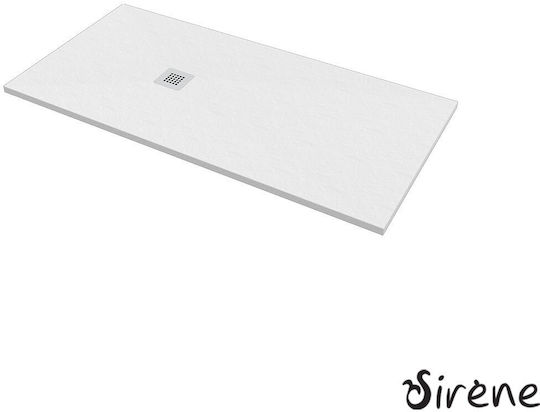 Sirene Künstlicher Stein Dusche x80cm Weiß