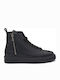 Leder Schwarz Herrenstiefel