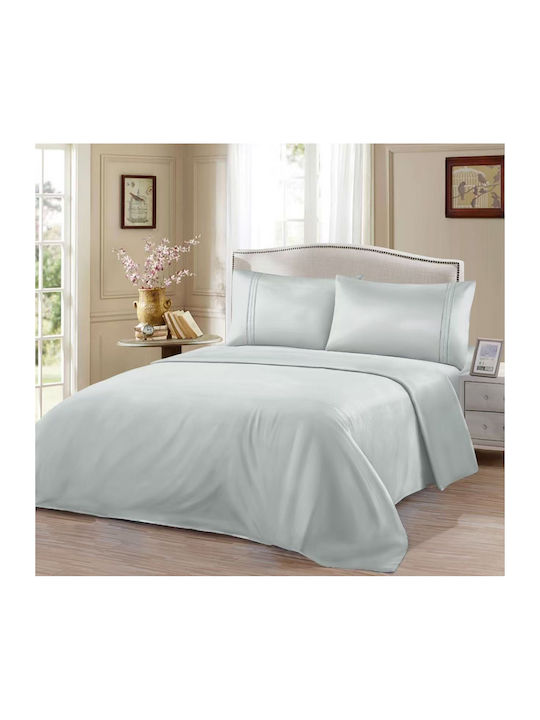 Lucktora Duvet Cover Set Single with Pillowcase 160x240 Gray