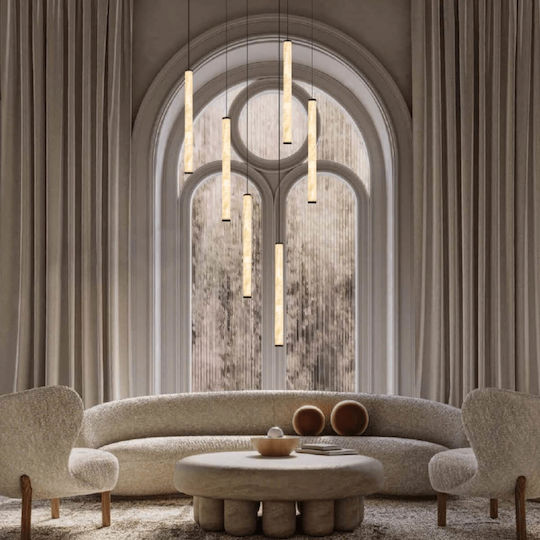 Zambelis Lights Pendant Light White 4.5x54.4cm