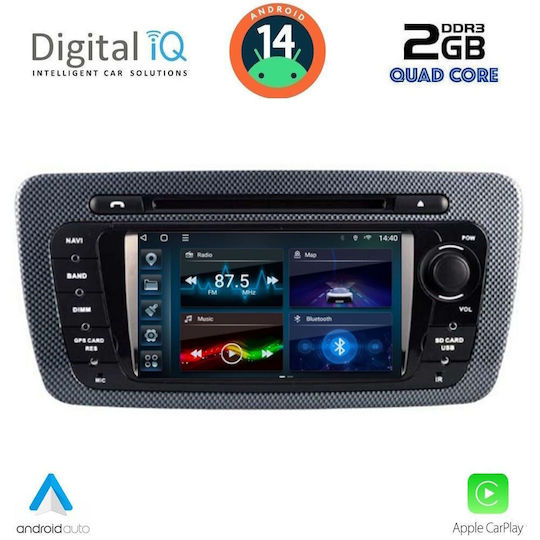 Digital IQ Car Audio System for Seat Ibiza 2008-2015 (Bluetooth/USB/AUX/WiFi/GPS/Apple-Carplay/Android-Auto) with Touch Screen 7"