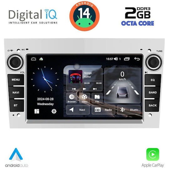 Digital IQ Ηχοσύστημα Αυτοκινήτου για Opel Corsa / Meriva / Tigra / Vectra 2004-2014 (Bluetooth/USB/AUX/WiFi/GPS/Apple-Carplay/Android-Auto) με Οθόνη Αφής 7"