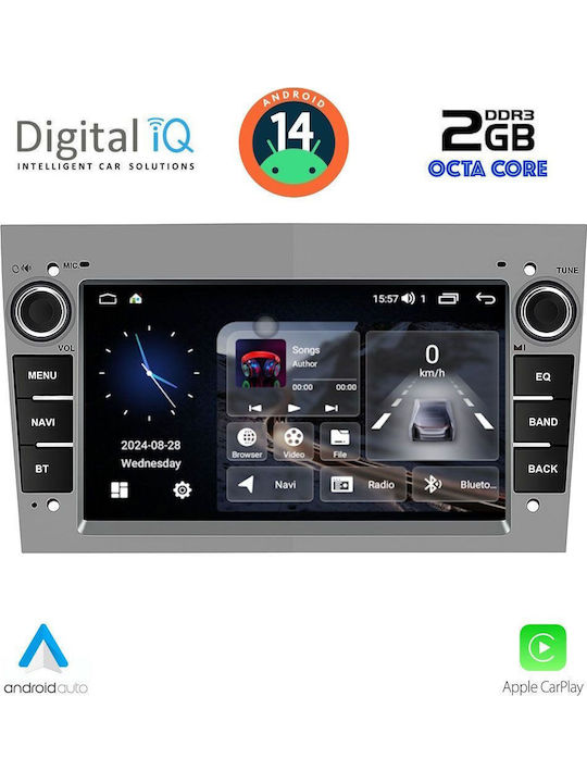 Digital IQ Car Audio System for Opel Corsa / Meriva / Tigra / Vectra 2004-2014 (Bluetooth/USB/AUX/WiFi/GPS/Apple-Carplay/Android-Auto) with Touch Screen 7"