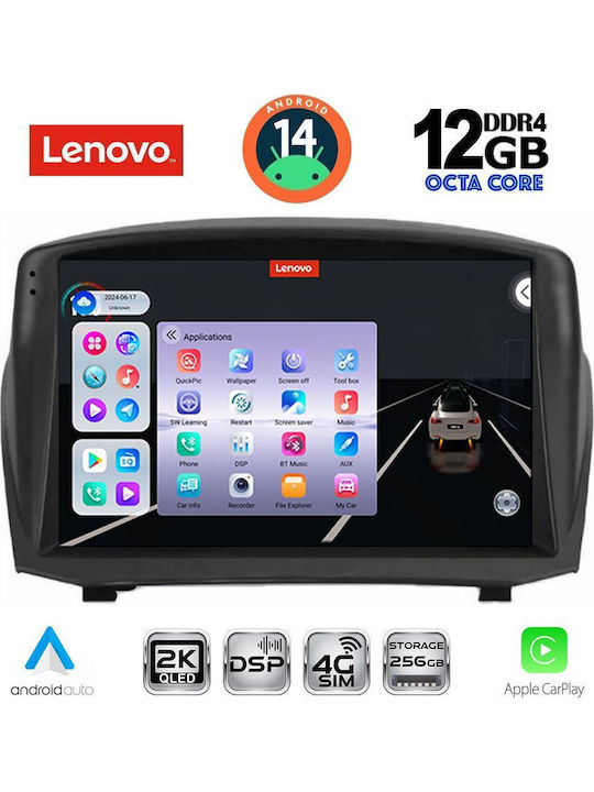 Lenovo Car Audio System for BMW X1 / X3 / X4 Ford Fiesta 2008-2017 (Bluetooth/USB/AUX/WiFi/GPS/Apple-Carplay/Android-Auto) with Touch Screen 9"
