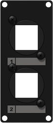 Caymon Casy107/b Casy Mounting Frame 2 Keystone Adapters 1-module Black Version Caymon Casy107/b Casy Mounting Frame 2 Keystone Adapters 1-module Black Version