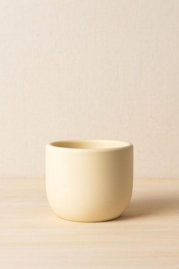 Ceramic Vase Beige 8xH9cm