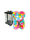 Multicolor Floral Bear Made Roses 25 Cm Hand Decorated Gift Box