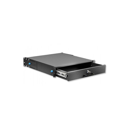 Intellinet 904100 2U Чекмедже За 19" Rack Кабинети Заключващо 465мм Черно