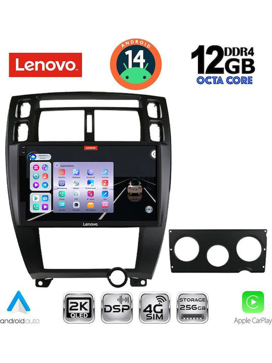 Lenovo Car Audio System for BMW X1 / X3 / X4 Hyundai Tucson 2004-2010 (Bluetooth/USB/WiFi/GPS/Apple-Carplay/Android-Auto) with Touch Screen 10"
