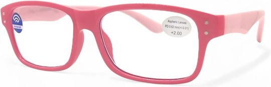 Optosquad Lesebrille +3.75 in Rosa Farbe 2455-6