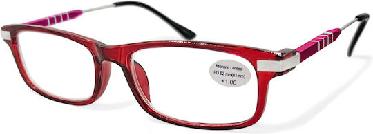 Optosquad Reading Glasses +0.50 in Red color 8970-1