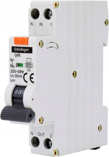 Rcbo Connector 1P B 20A 30mA Type AC Schelinger