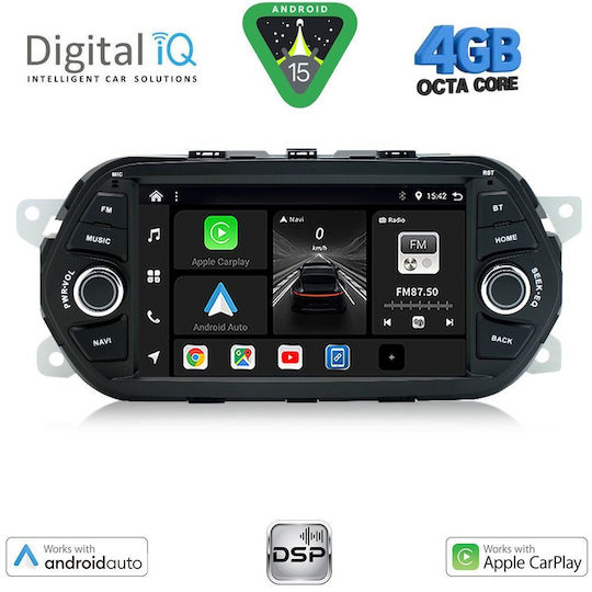 Digital IQ Ηχοσύστημα Αυτοκινήτου για Fiat Tipo 2015-2023 (Bluetooth/USB/WiFi/GPS/Apple-Carplay/Android-Auto) με Οθόνη Αφής 7"
