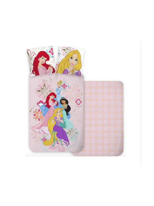 Disney Princess Kinderbettbezug Einzel Rosa 140...