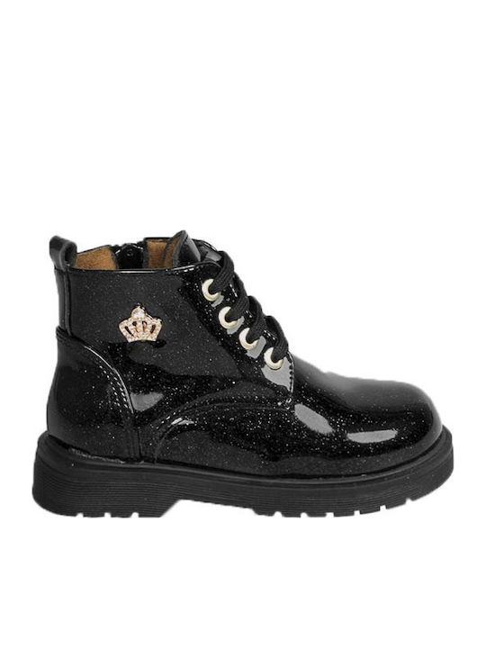 Scarpy Kinderstiefel mit Reißverschluss Schwarz