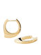 Kritsimis Earrings Hoops made of Silver Gold Plated with Stones