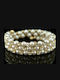 Gold Plated Crystal Faux Pearl Bracelet Marcia