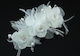 Beautiful Handmade Bridal Organza Flower Comb Crystals Faux Pearls Gilly