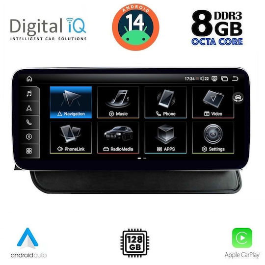 Digital IQ Ηχοσύστημα Αυτοκινήτου για Audi Q5 2008-2018 (Bluetooth/USB/AUX/WiFi/GPS/Apple-Carplay/Android-Auto) με Οθόνη Αφής 10.25"