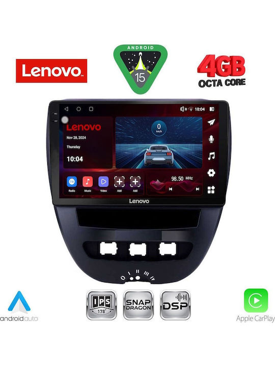 Lenovo Sistem Audio Auto pentru Toyota Aygo 2005-2014 (Bluetooth/USB/WiFi/GPS/Apple-Carplay/Android-Auto) cu Ecran Tactil 10"