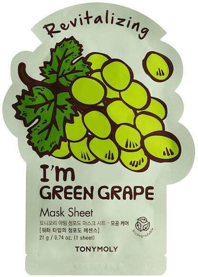 Tonymoly I'm Green Grape Revitalizing Mask Sheet Fabric Face Mask Revitalization 1pc