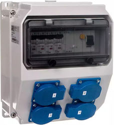 Lublin 9moduls Stationary Switchgear Protection 4xgs 16a 250v Fi40 Ip44 9018012