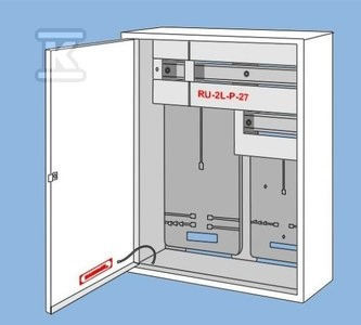 Surface/flush-mounted Counter Cabinet Universal 2-meter 1 3-phase 27 Moduls Ip30 Ru-2l-p-27