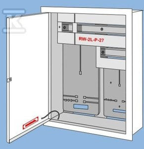 Concealed Counter Cabinet 2-meter 1 3-phase 27 Moduls Ip30 Rw-2l-p-27