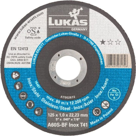 Плосък Диск T1a 125*1.0*22 A60s-bf Inox Premiumflex