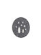 Nef-Nef Homeware Snow Set Christmas Coasters Fabric Gray L10xD10cm. 4pcs