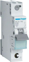Mcb Power Switch Icn=6000a 1p C 16a Quickconnect Mcs116