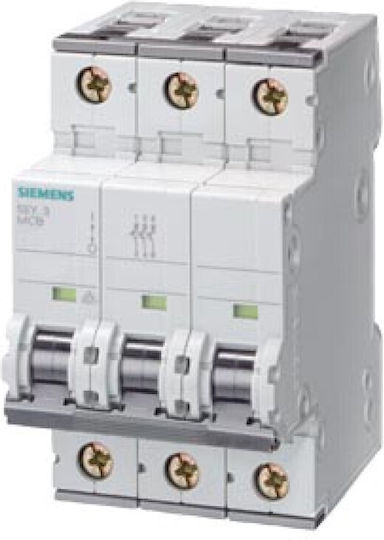 Overcurrent Circuit Breaker 3p C 6a 230v 6ka Sentron 5sy6306-7
