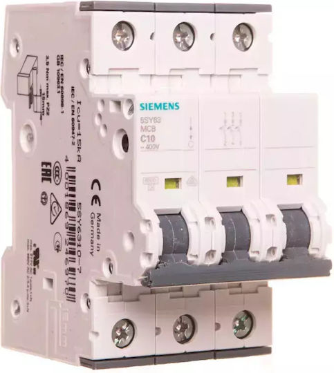 Conector de Putere 3 Poli C 10A 230V 6kA Sentron 5SY6310-7