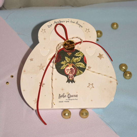LiebeQueen Handmade Hanging Lucky Charm Pomegranate Black made of Wood 1pcs