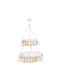 Christmas Two-Storey Metal Tree Tray Fylliana Fl0202 White-Gold Colour 36x30x58cm