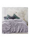Nima Coperta Σετ Κουβέρτα Βελουτέ Ημίδιπλη 180x220εκ. Smoky Lilac