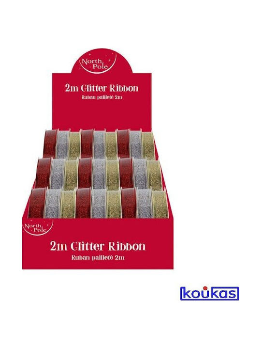 Claire Fontaine Christmas Ribbon Gold 1pc