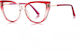 Techsuit Women's Blue Light Blocking Glasses Red