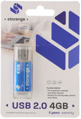 Storange 4GB USB 2.0 Stick Blue