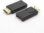 PremiumCord Μετατροπέας DisplayPort / HDMI male σε DisplayPort / HDMI female 1τμχ