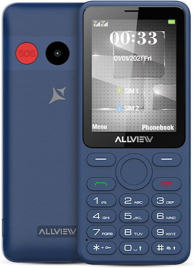 Allview M30 Luna Dual SIM Κινητό με Κουμπιά Μπλε
