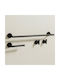 Rea Ari Wall Mounted Bathroom Accessory Set Metal Black 4 Pieces