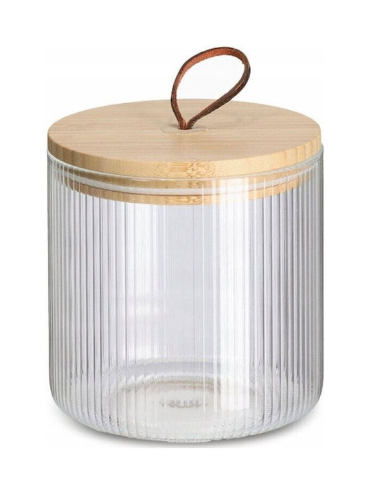 Zeller Vase General Use with Lid Glass Transparent 1050ml